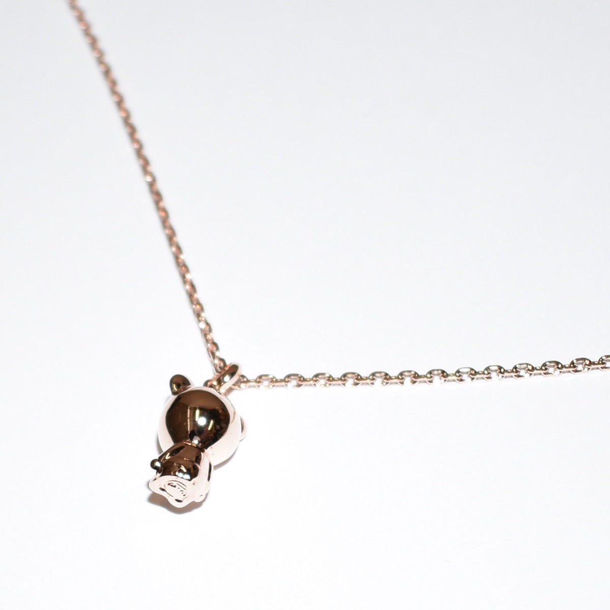 HIPANDA×GARDEL SILVER NECKLACE PINK GOLD COATING