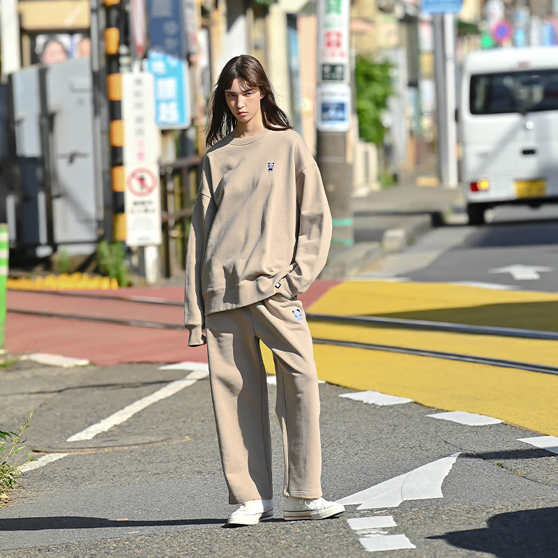 UNISEX CREW NECK SWEAT SHIRT / WHITE・BLACK・KHAKI