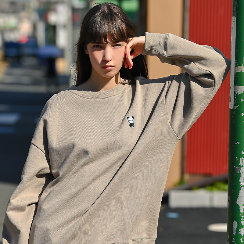 UNISEX CREW NECK SWEAT SHIRT / WHITE・BLACK・KHAKI