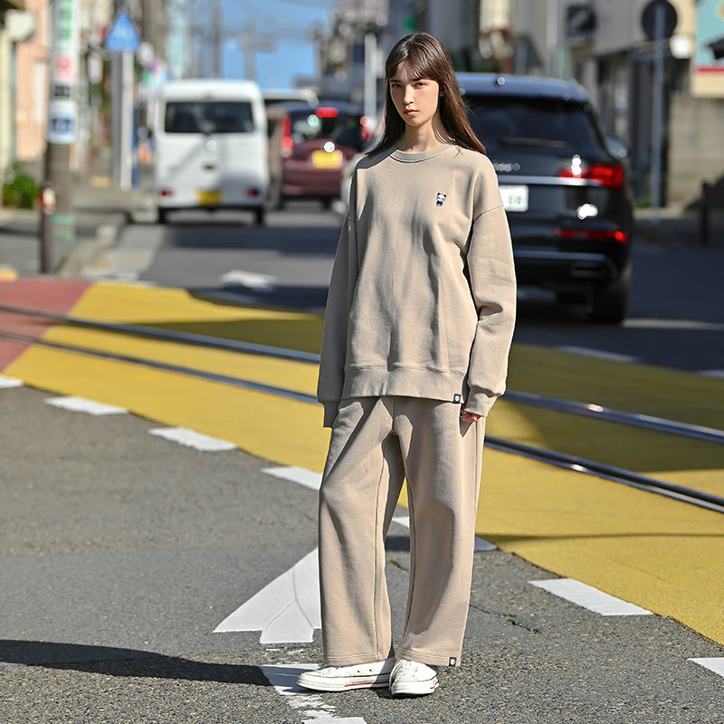 UNISEX CREW NECK SWEAT SHIRT / WHITE・BLACK・KHAKI