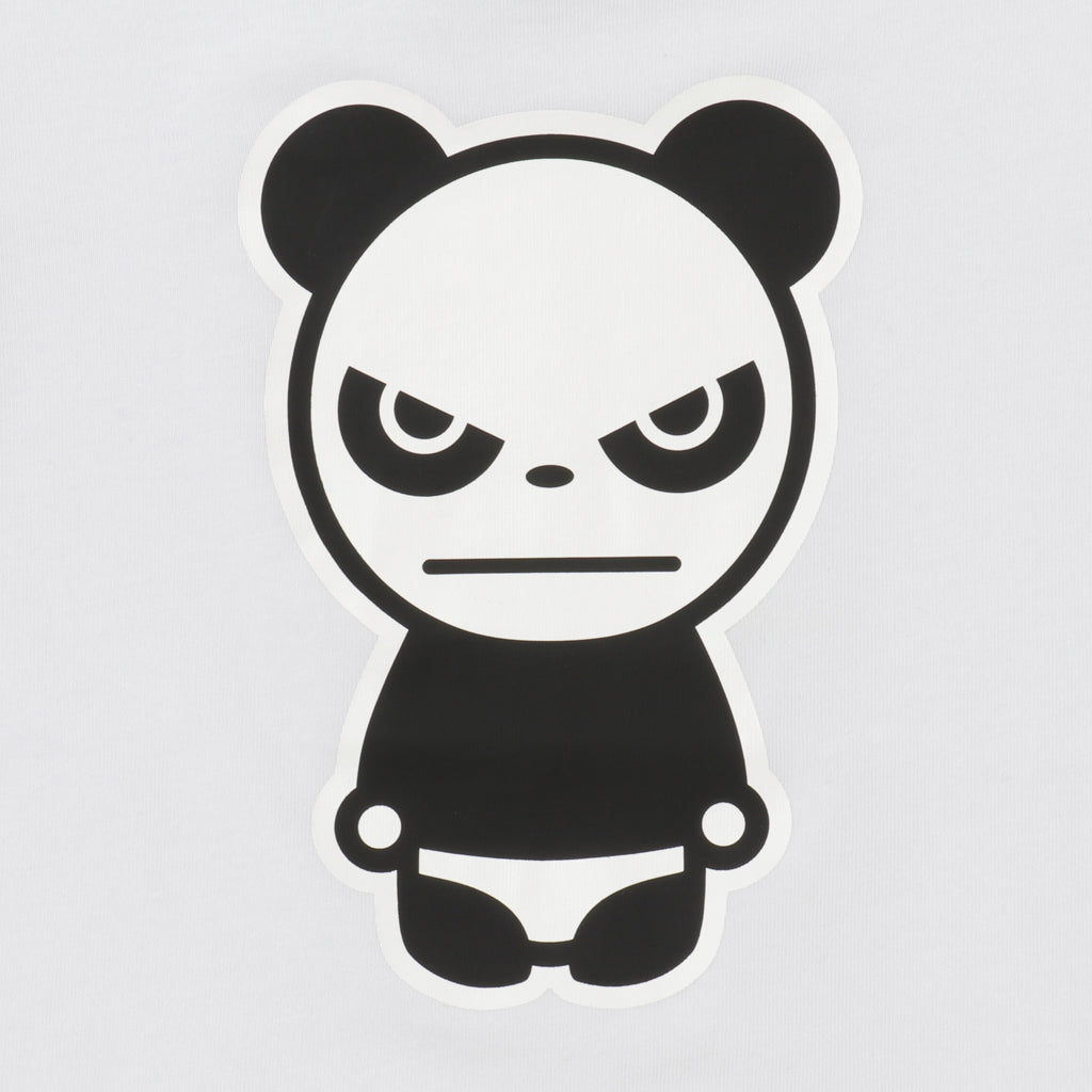 HIPANDA KID'S BASIC LOGO PRINT SHORT SLEEVED T-SHIRT / WHITE・BLACK