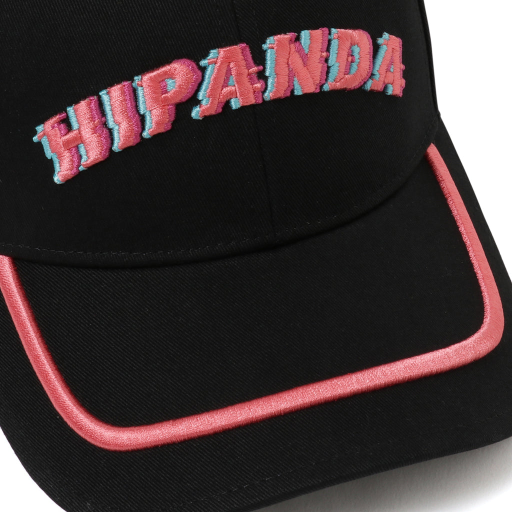 HIPANDA UNISEX  LETTERS CAP / BLACK × WHITE・BLACK × RED・BLACK × BLUE