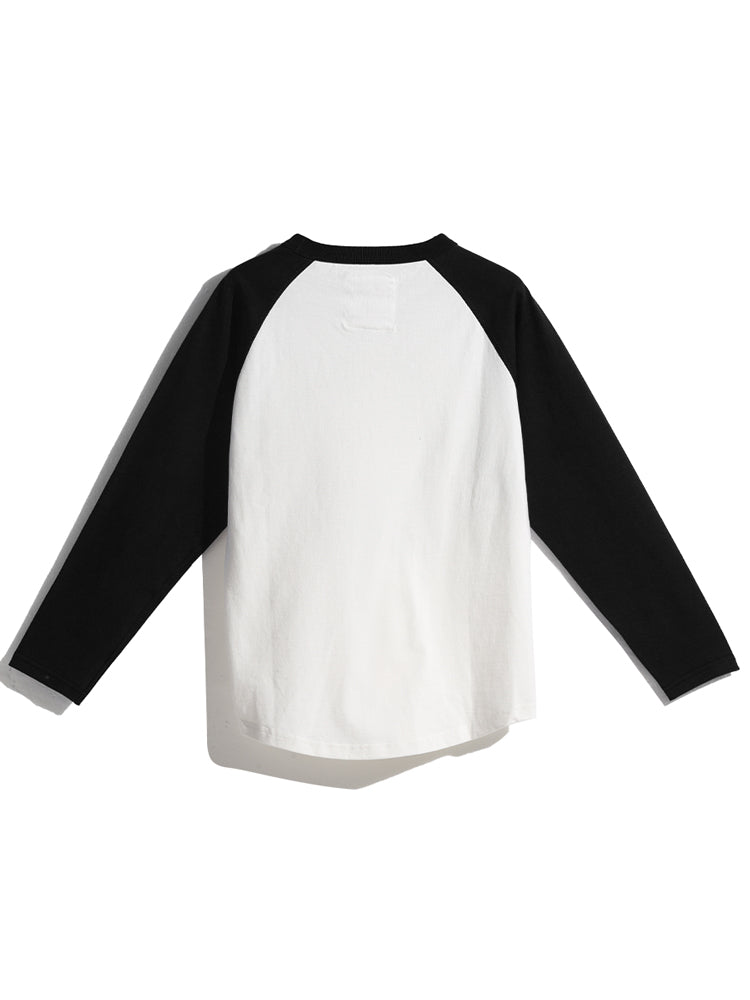 UNISEX RAGLAN LONG-SLEEVED T-SHIRT / ORANGE・ BLACK・ BLUE